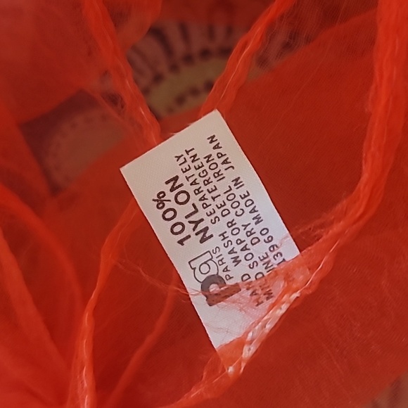 Vintage 1960s Nylon Chiffon Scarf Head Wrap Made in Japan - Picture 2 of 3